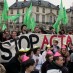 les Jeunes Écologistes mobilisés contre le traité ACTA.